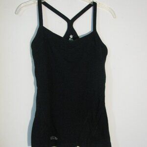thriv Athletic Tank Top Large Flex Fiv Built in Bra Black Stretch Gym Workout